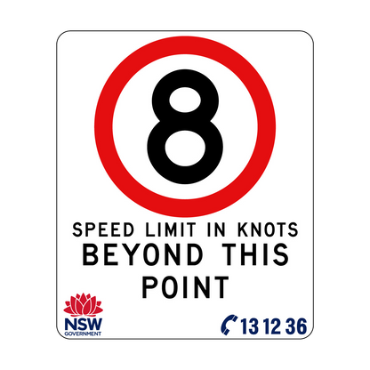 Speed Limit in Knots 750mm x 900mm