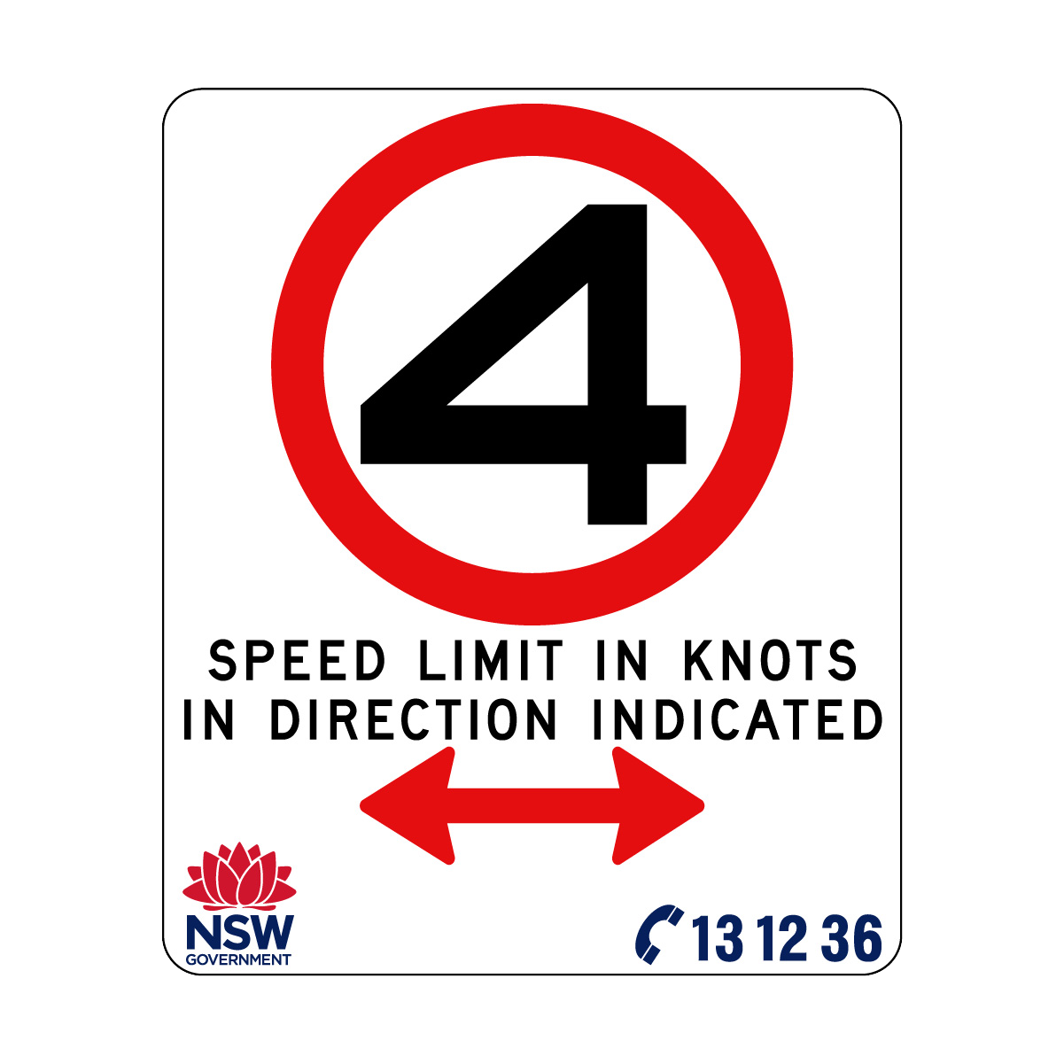 Speed Limit in Knots 750mm x 900mm