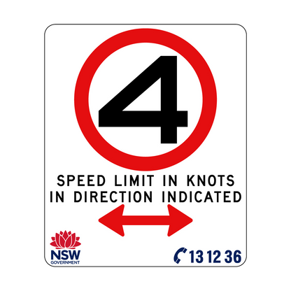 Speed Limit in Knots 750mm x 900mm