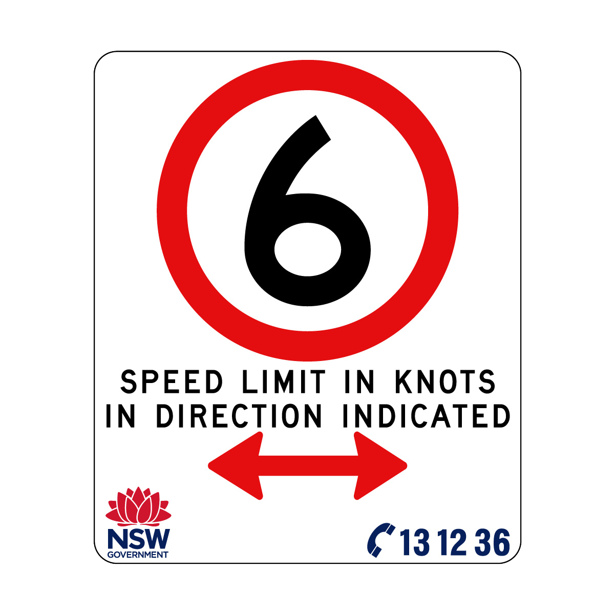 Speed Limit in Knots 750mm x 900mm