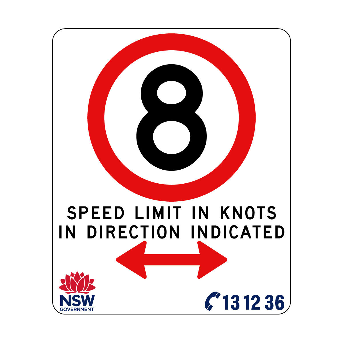 Speed Limit in Knots 750mm x 900mm