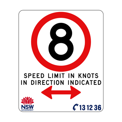 Speed Limit in Knots 750mm x 900mm