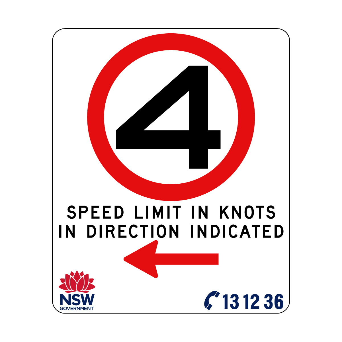 Speed Limit in Knots 750mm x 900mm