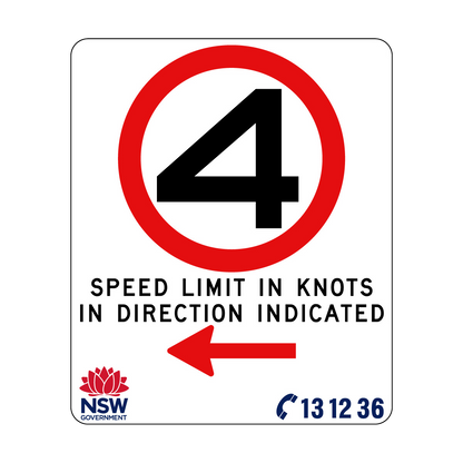 Speed Limit in Knots 750mm x 900mm