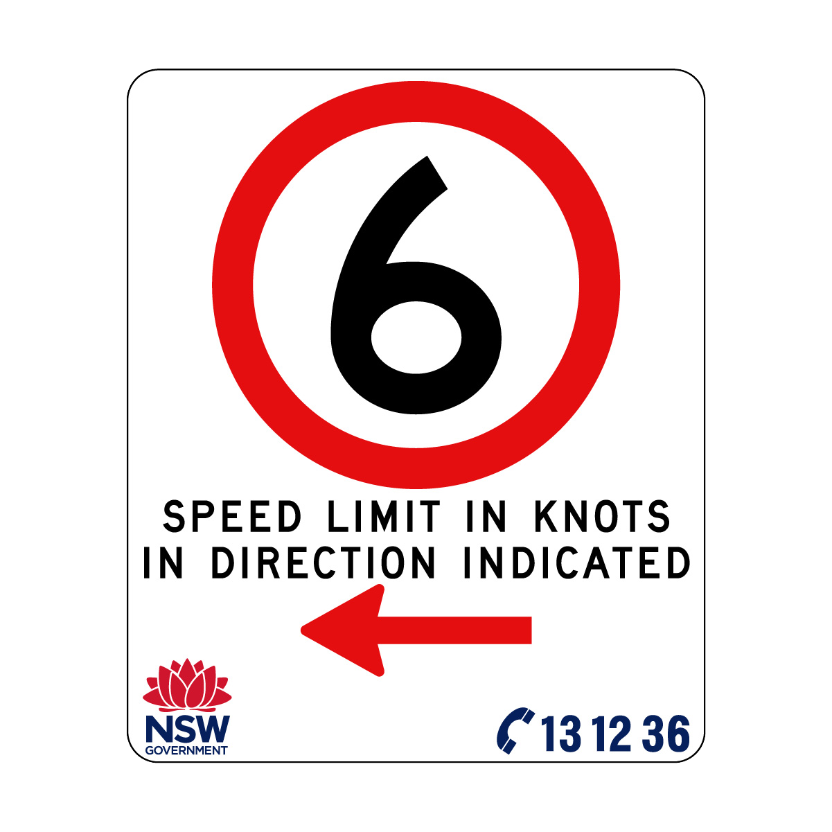 Speed Limit in Knots 750mm x 900mm