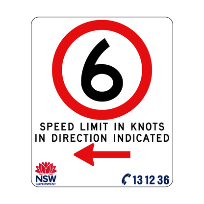 Speed Limit in Knots 750mm x 900mm