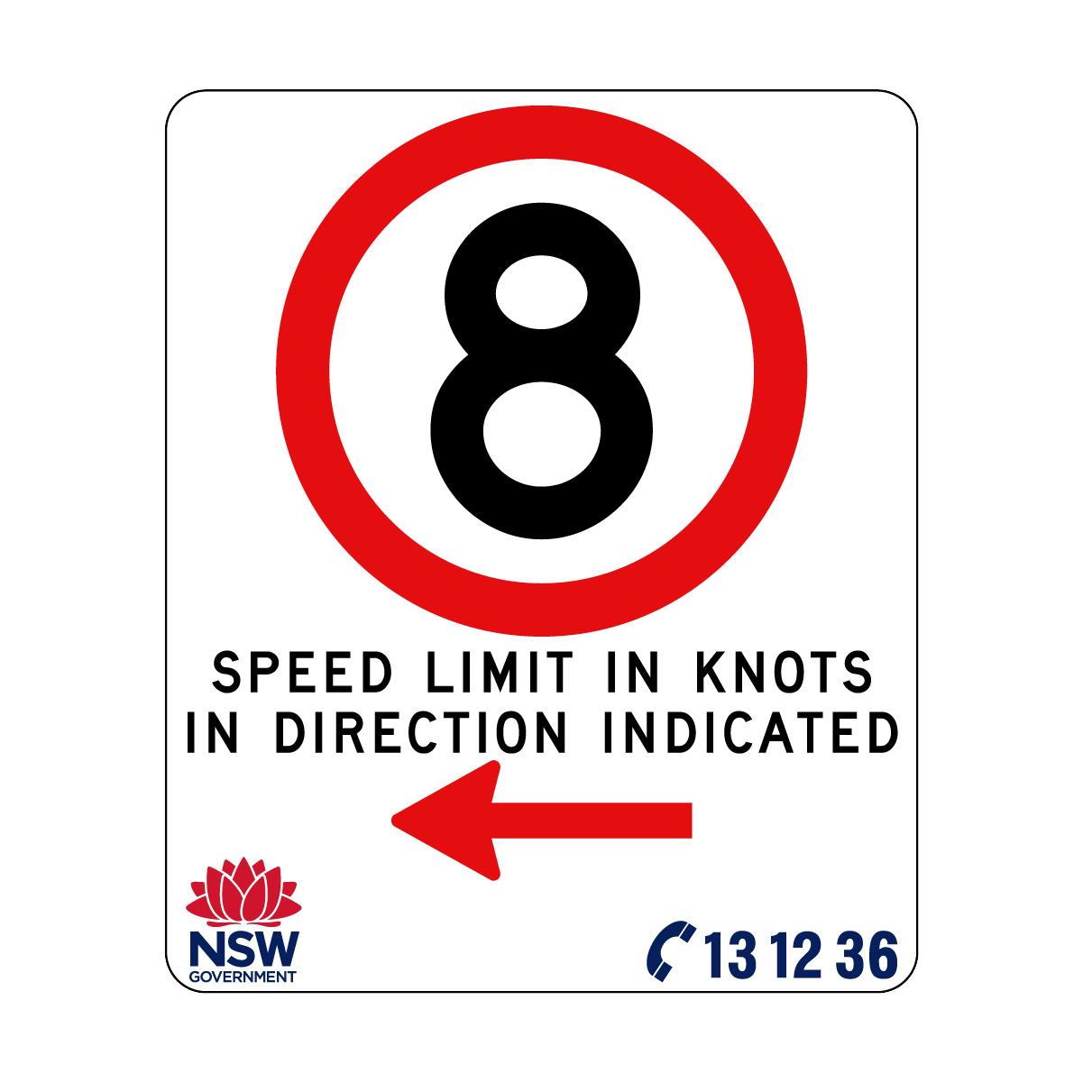 Speed Limit in Knots 750mm x 900mm