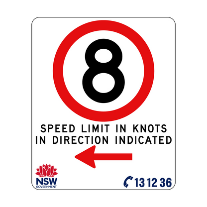 Speed Limit in Knots 750mm x 900mm