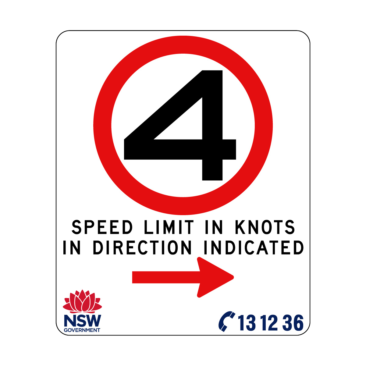 Speed Limit in Knots 750mm x 900mm