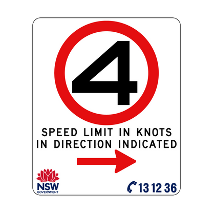 Speed Limit in Knots 750mm x 900mm