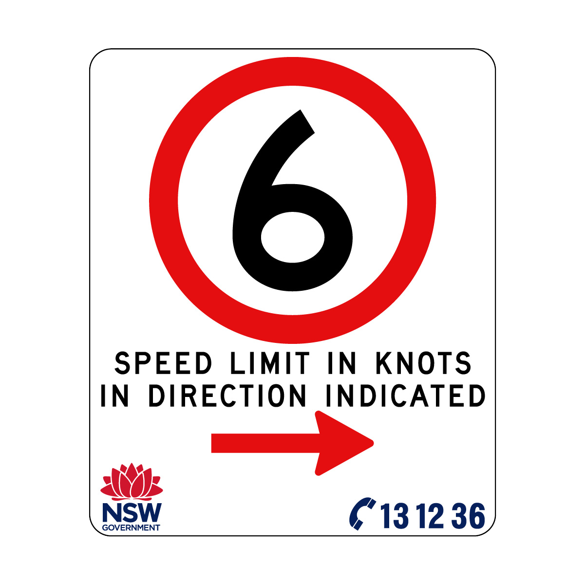 Speed Limit in Knots 750mm x 900mm