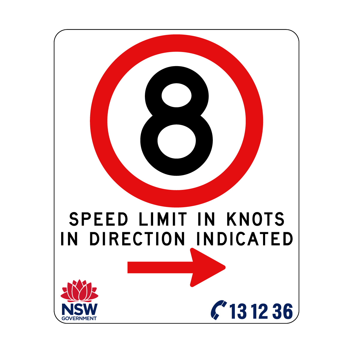 Speed Limit in Knots 750mm x 900mm