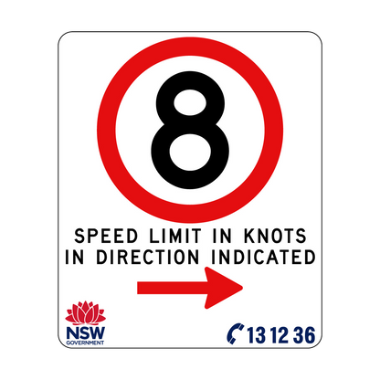 Speed Limit in Knots 750mm x 900mm