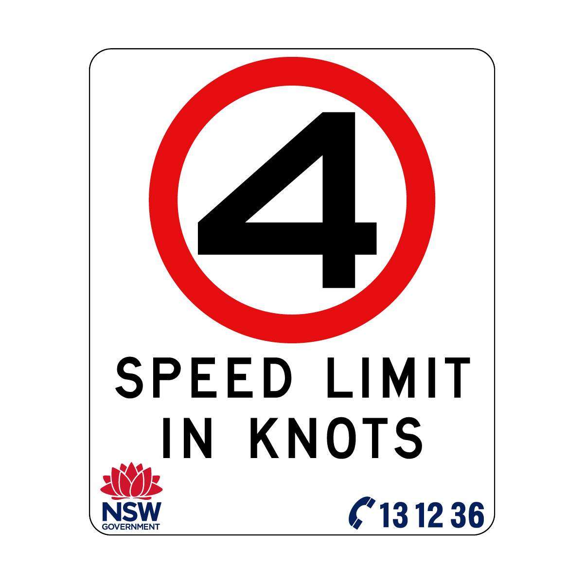 Speed Limit in Knots 750mm x 900mm