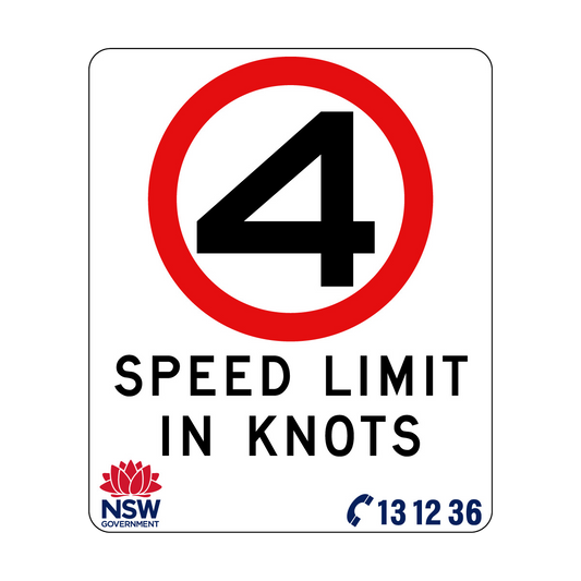 Speed Limit in Knots 750mm x 900mm