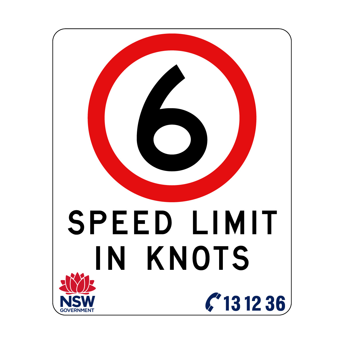 Speed Limit in Knots 750mm x 900mm