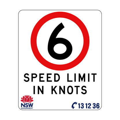 Speed Limit in Knots 750mm x 900mm