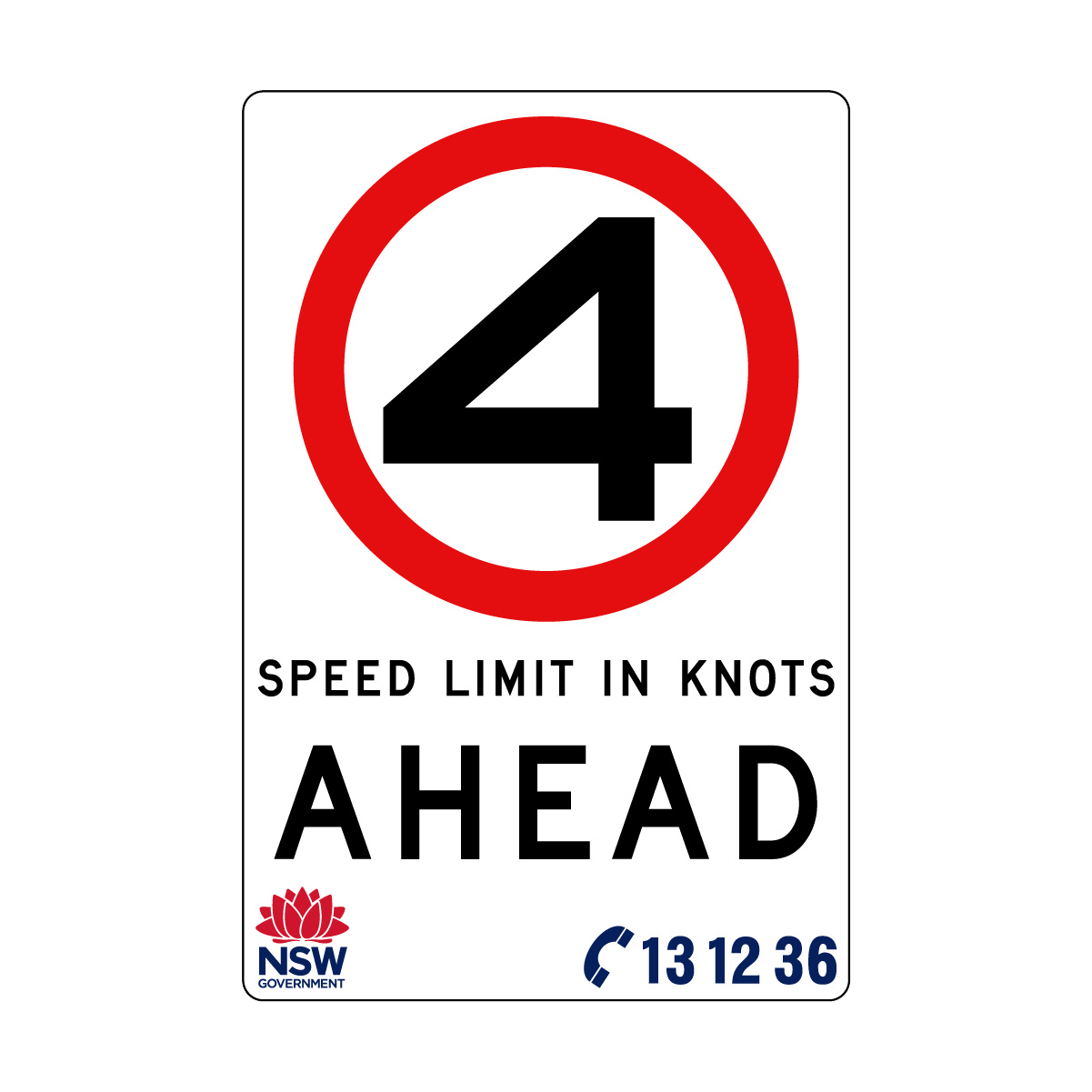 Speed Limit in Knots 1200mm x 1800mm