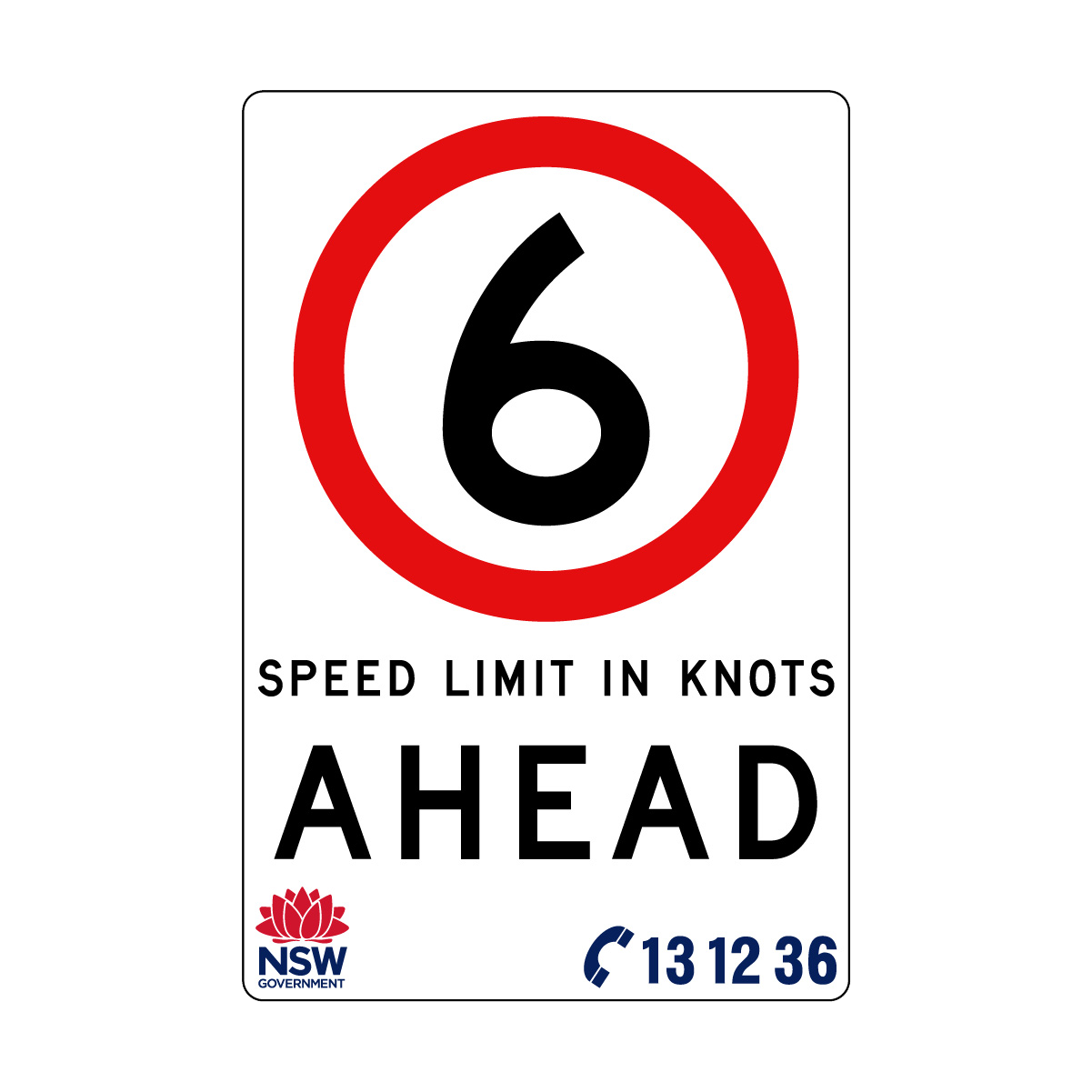 Speed Limit in Knots 1200mm x 1800mm