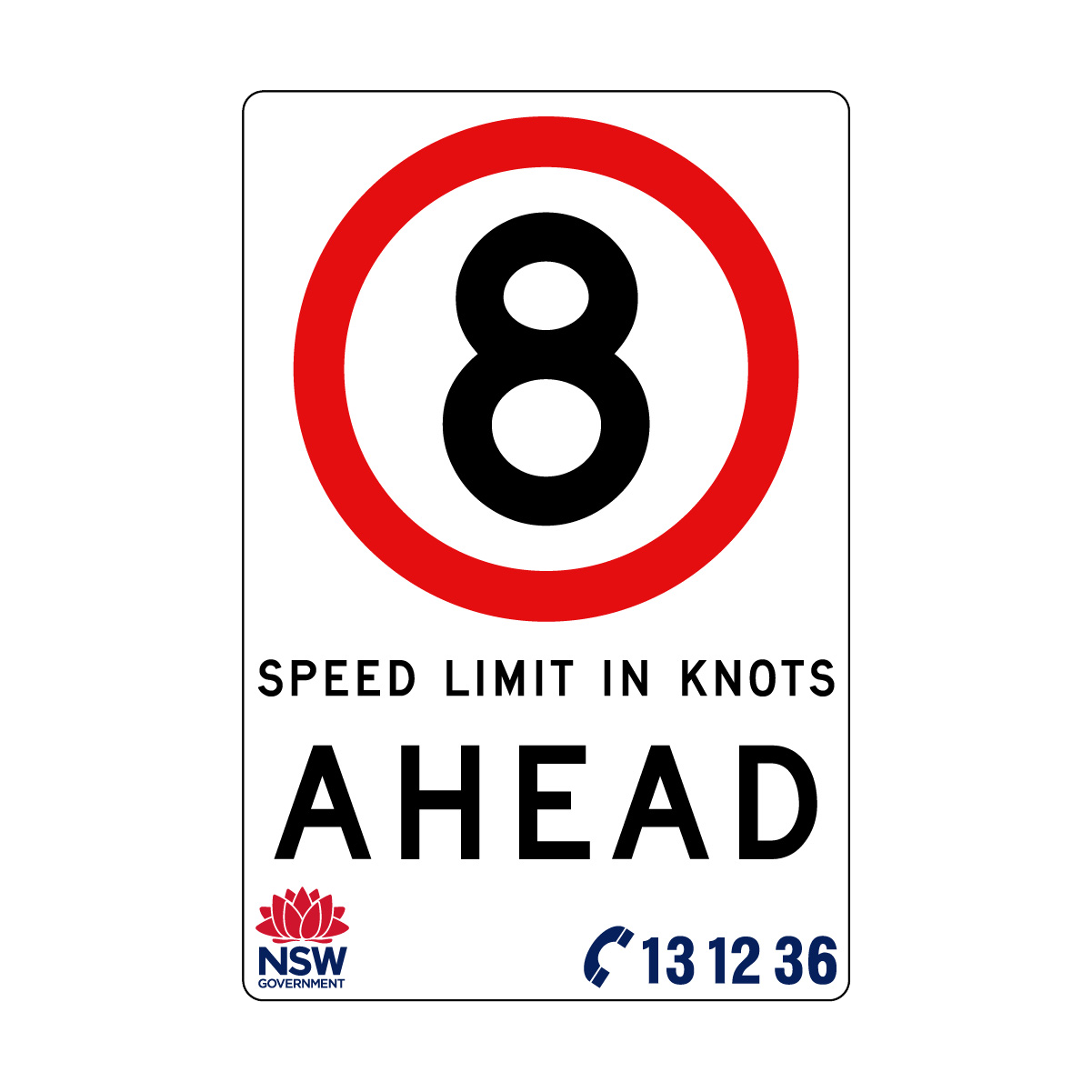 Speed Limit in Knots 1200mm x 1800mm