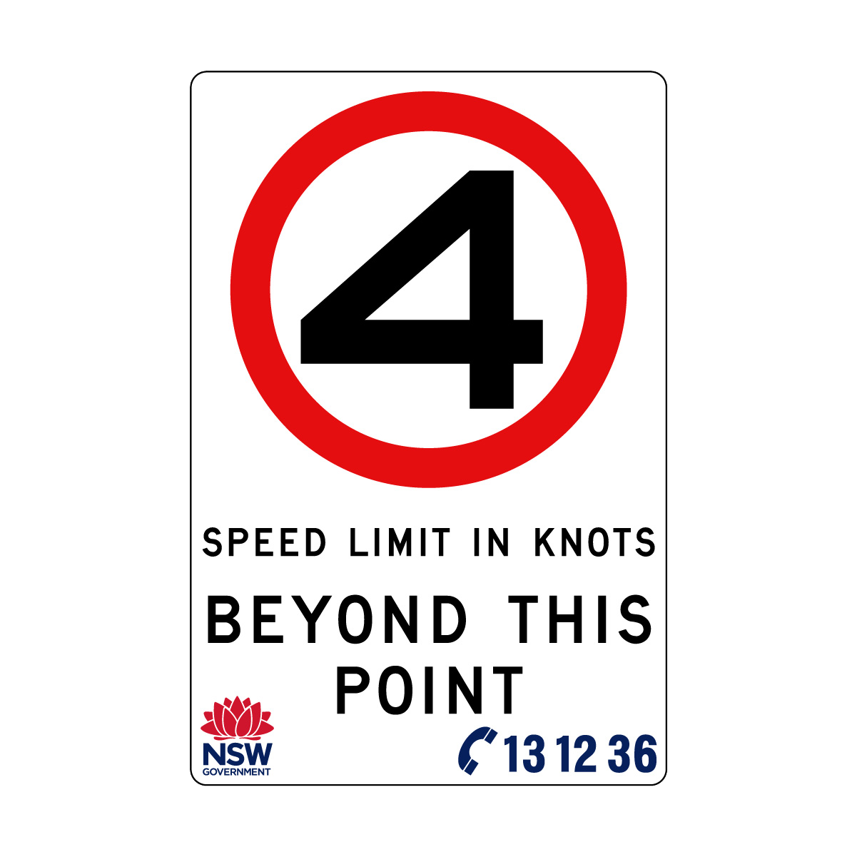 Speed Limit in Knots 1200mm x 1800mm