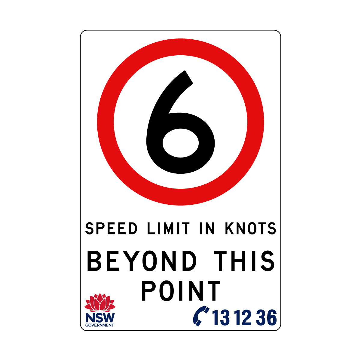 Speed Limit in Knots 1200mm x 1800mm