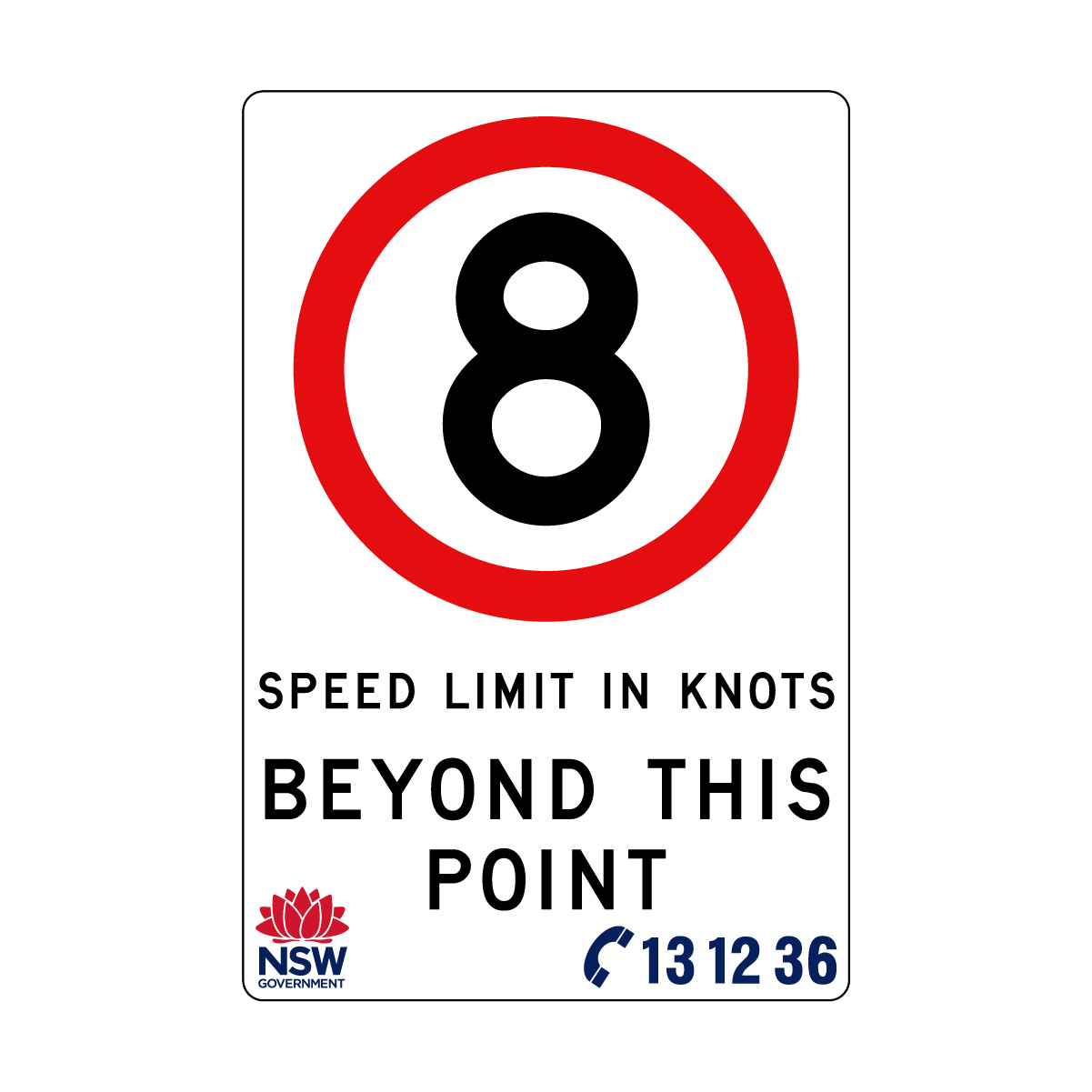 Speed Limit in Knots 1200mm x 1800mm