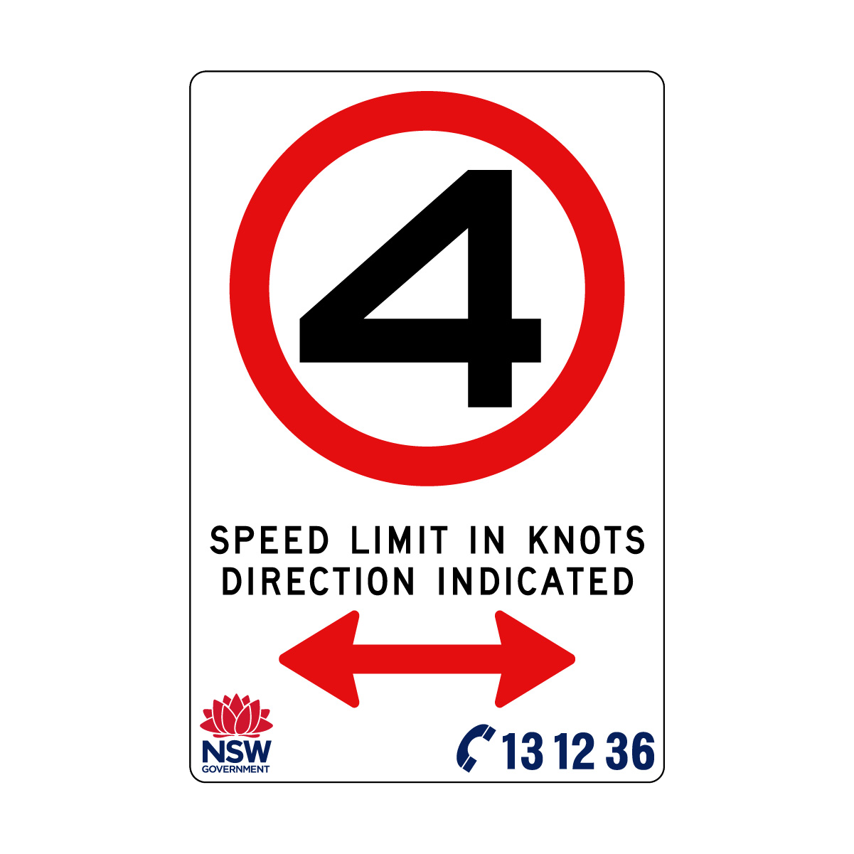 Speed Limit in Knots 1200mm x 1800mm