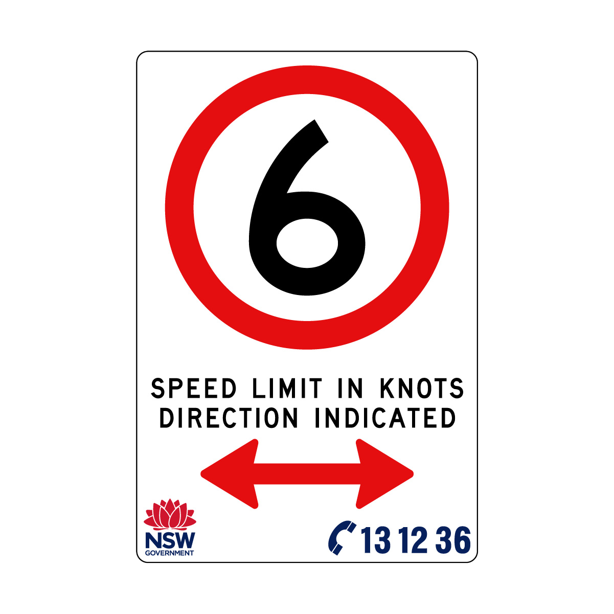 Speed Limit in Knots 1200mm x 1800mm