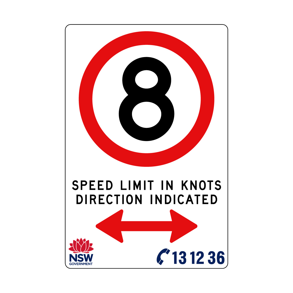 Speed Limit in Knots 1200mm x 1800mm