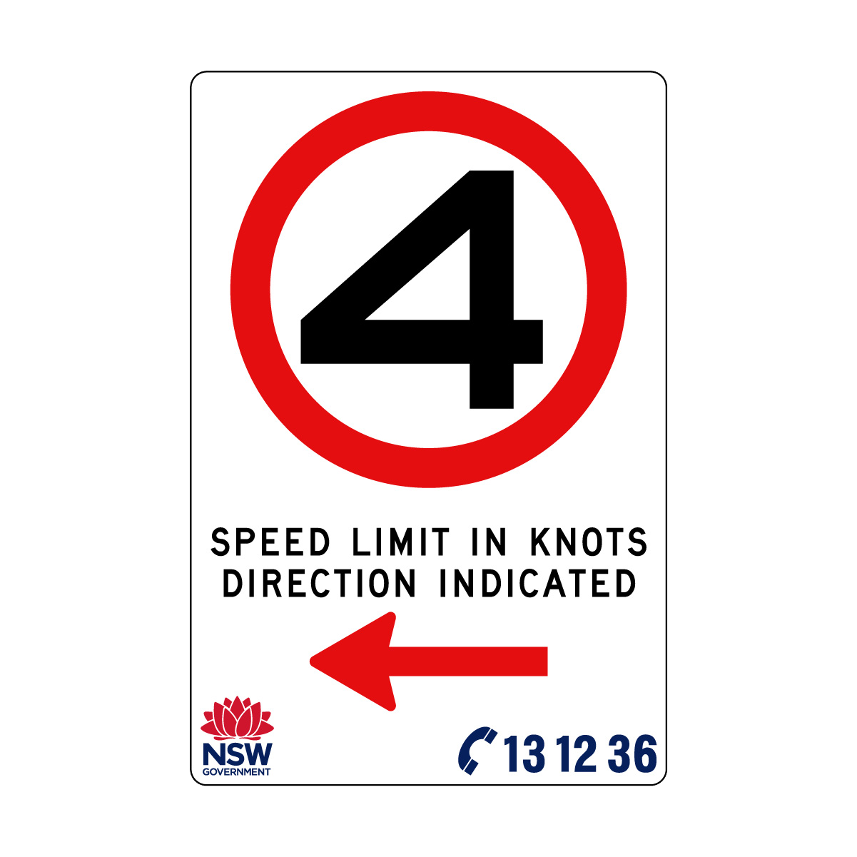 Speed Limit in Knots 1200mm x 1800mm