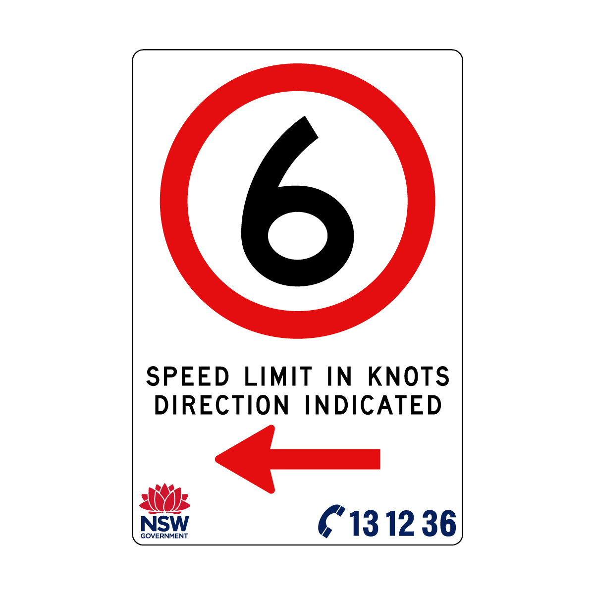 Speed Limit in Knots 1200mm x 1800mm