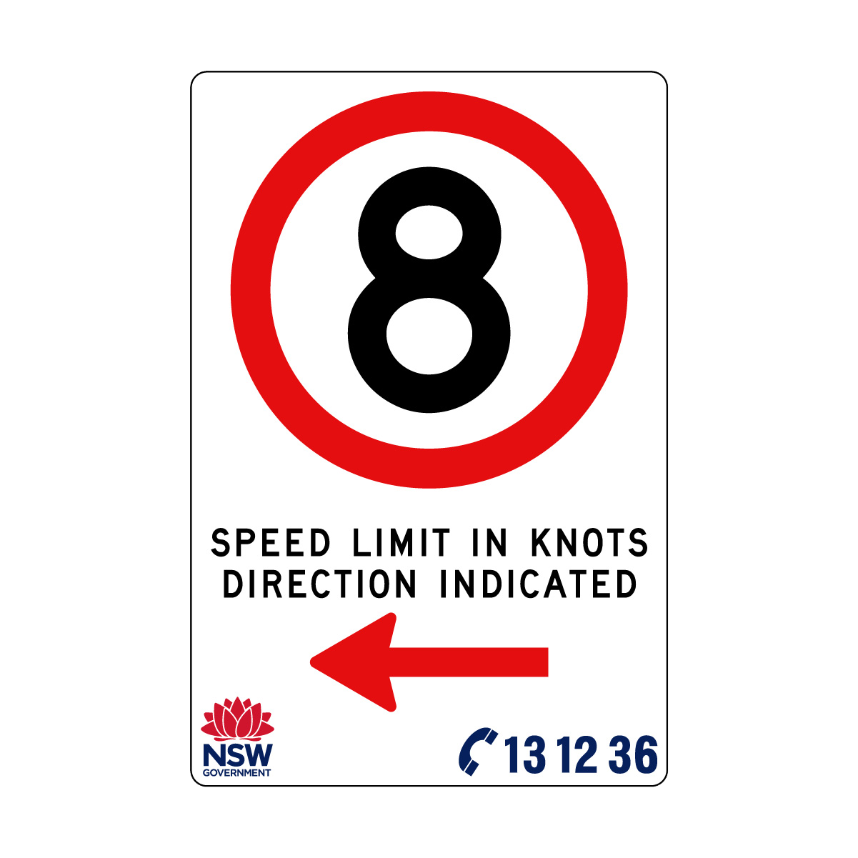 Speed Limit in Knots 1200mm x 1800mm