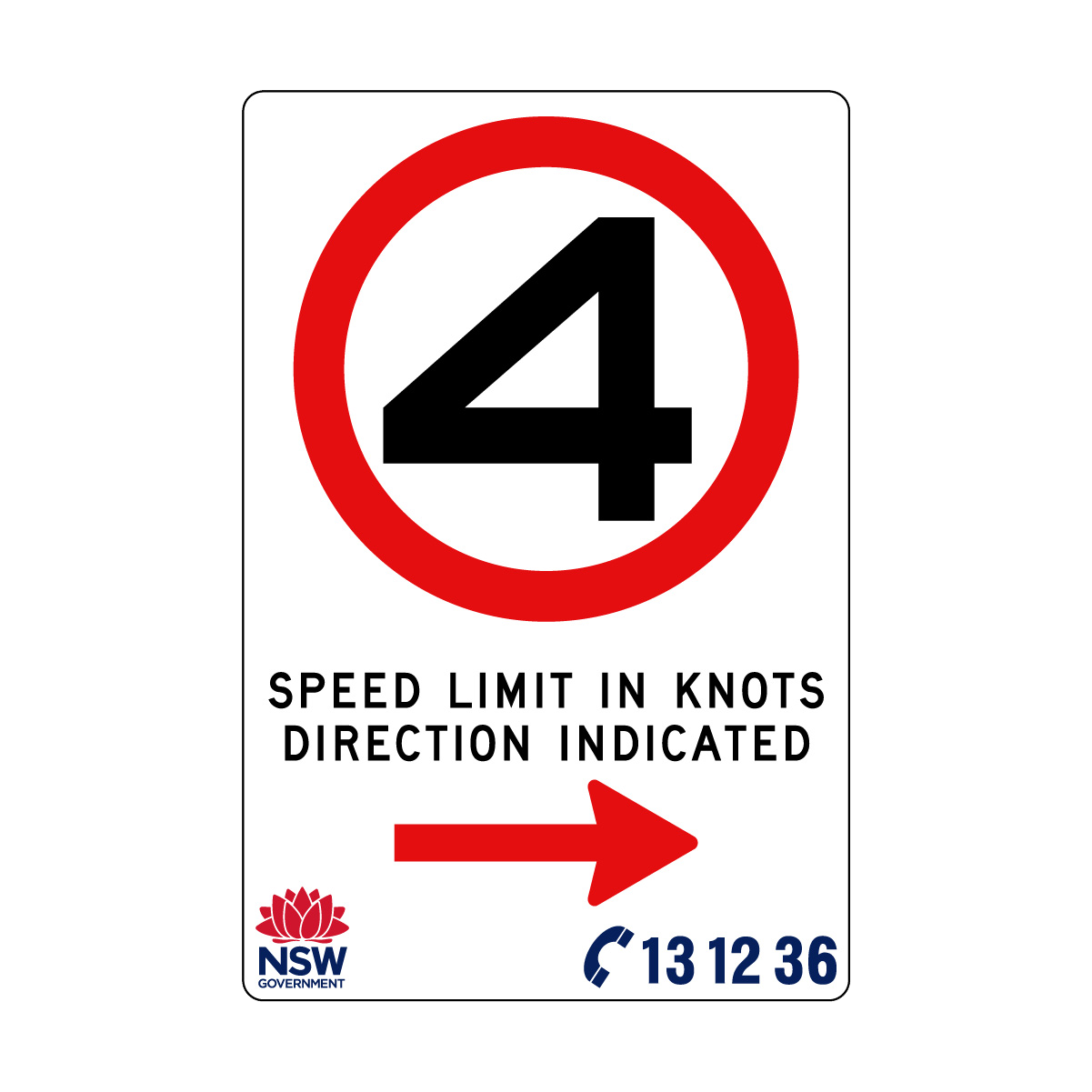 Speed Limit in Knots 1200mm x 1800mm