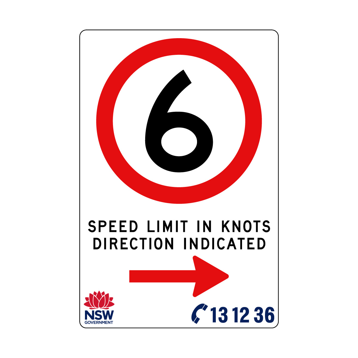 Speed Limit in Knots 1200mm x 1800mm