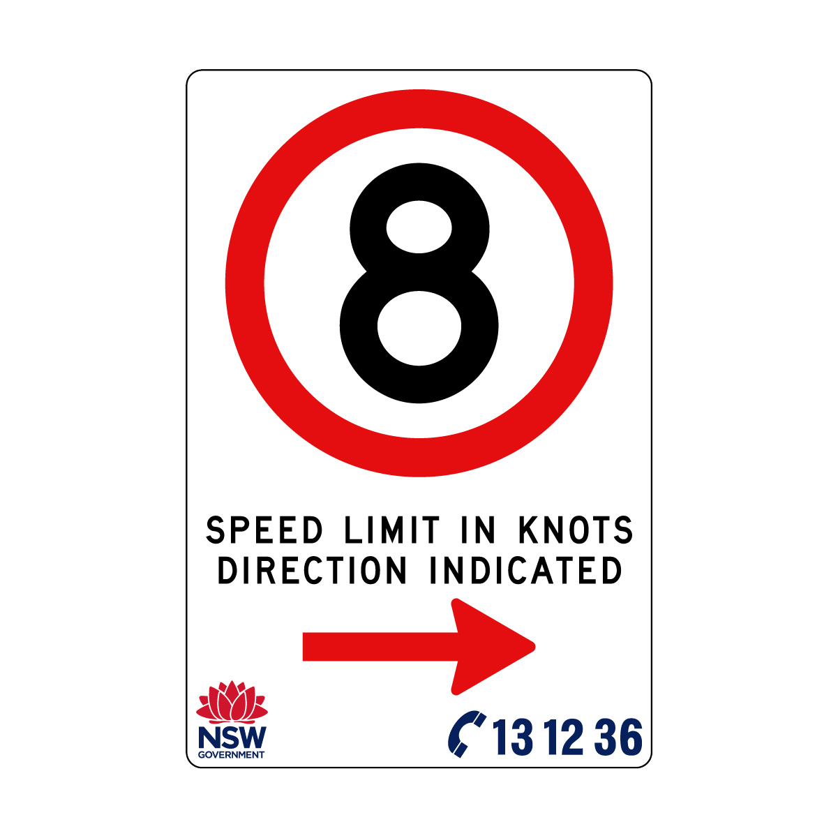 Speed Limit in Knots 1200mm x 1800mm