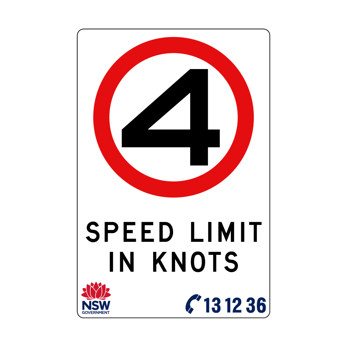 Speed Limit in Knots 1200mm x 1800mm