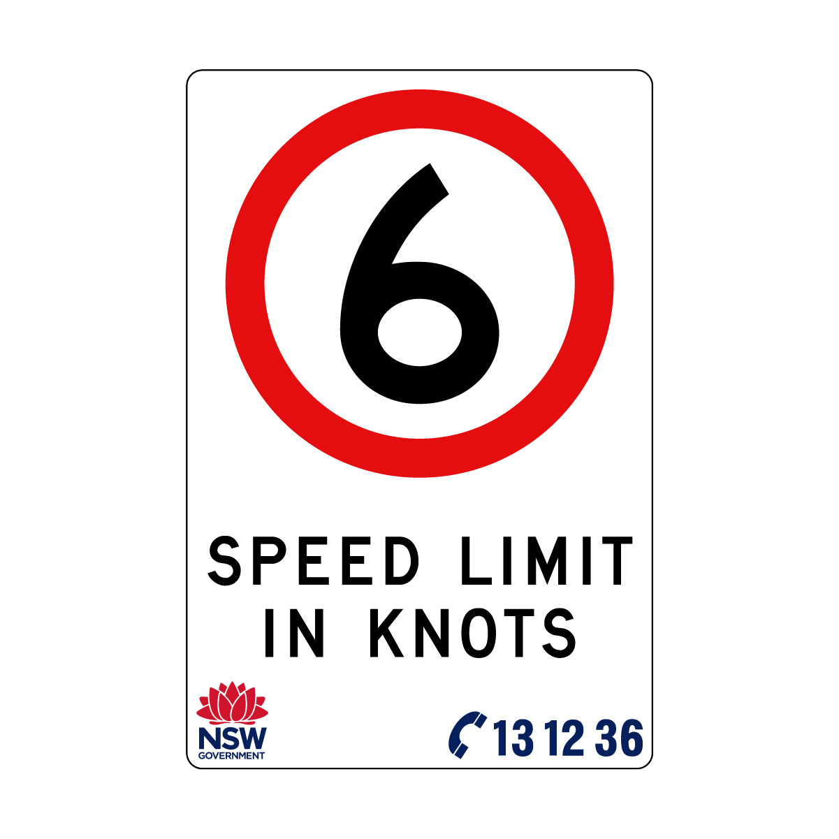 Speed Limit in Knots 1200mm x 1800mm