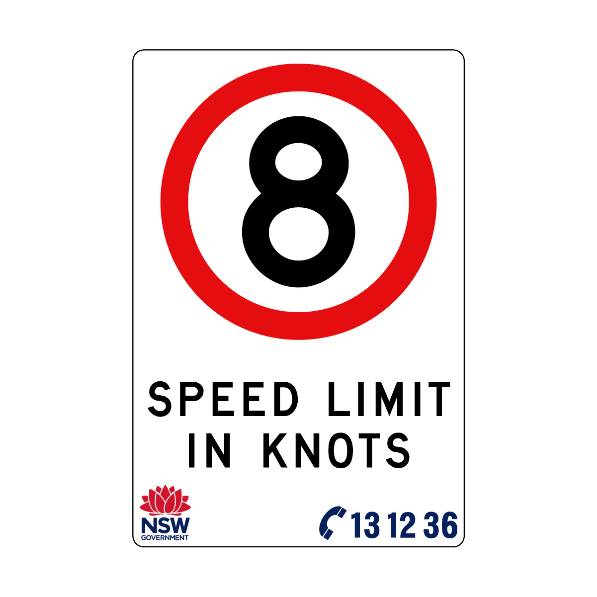 Speed Limit in Knots 1200mm x 1800mm