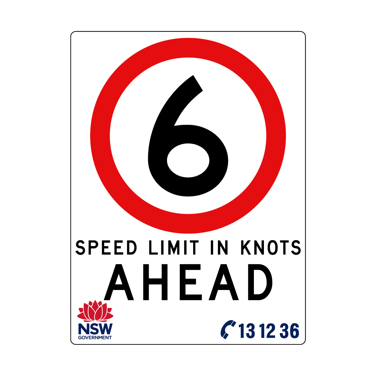 Speed Limit in Knots 1800mm x 2400mm