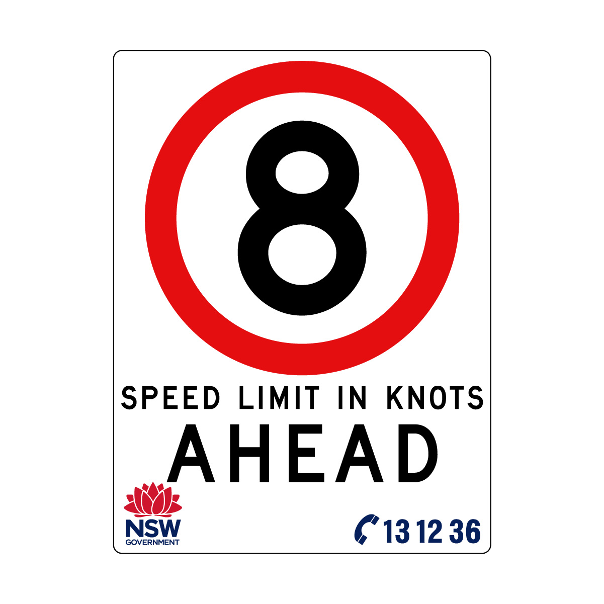 Speed Limit in Knots 1800mm x 2400mm