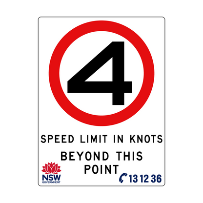 Speed Limit in Knots 1800mm x 2400mm