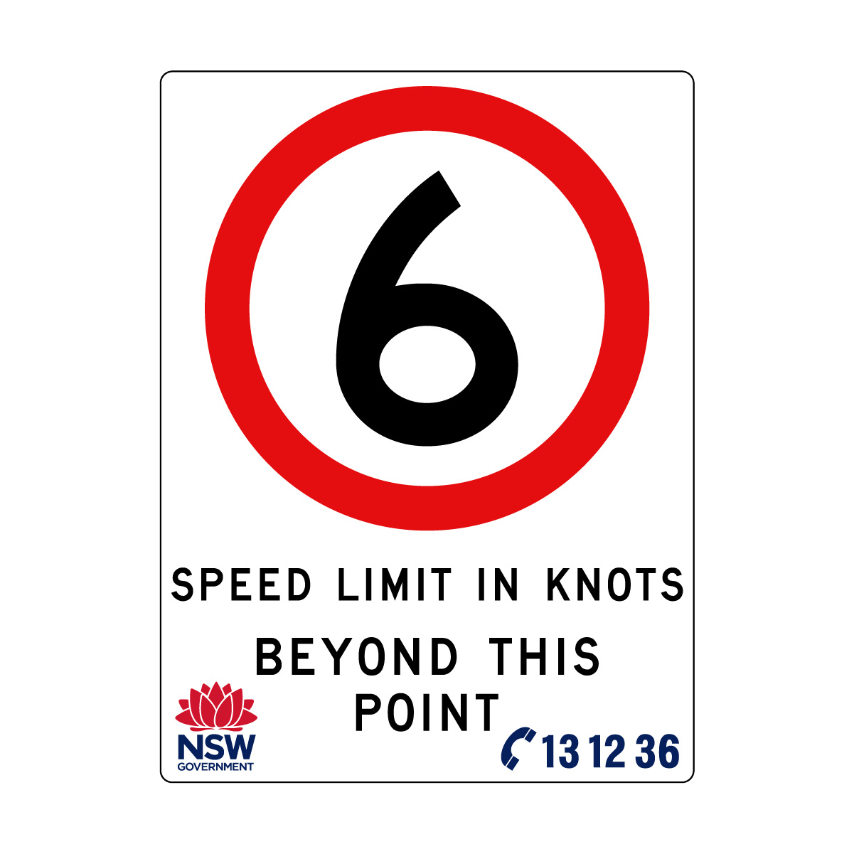 Speed Limit in Knots 1800mm x 2400mm