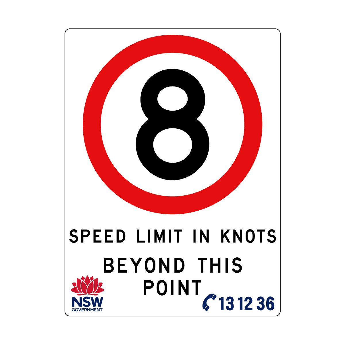 Speed Limit in Knots 1800mm x 2400mm