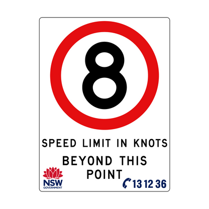 Speed Limit in Knots 1800mm x 2400mm