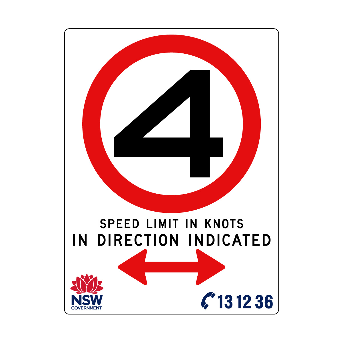 Speed Limit in Knots 1800mm x 2400mm