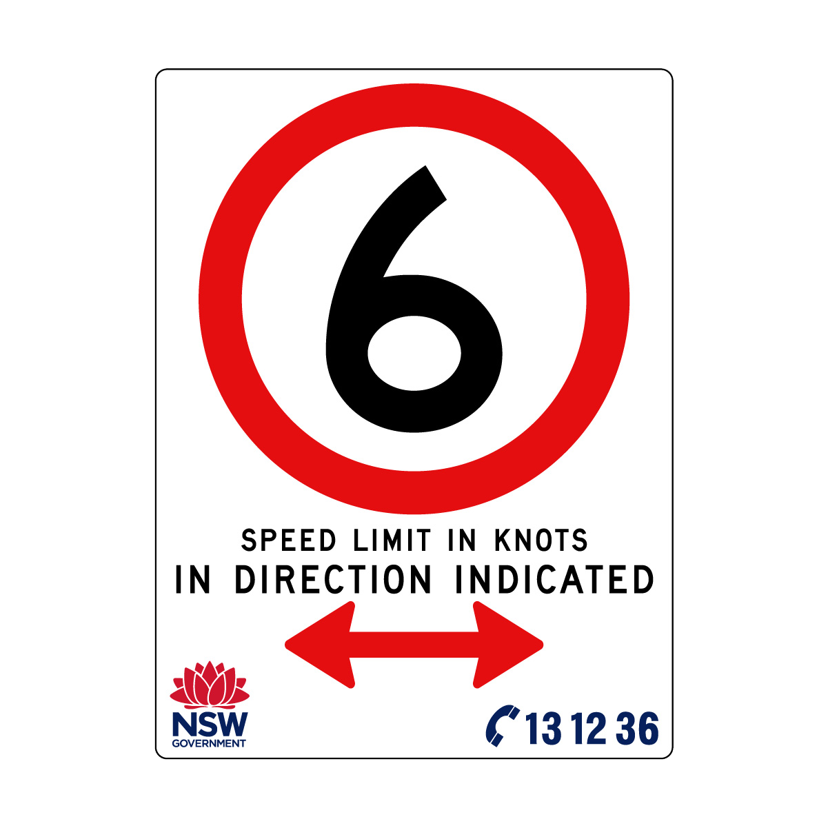 Speed Limit in Knots 1800mm x 2400mm