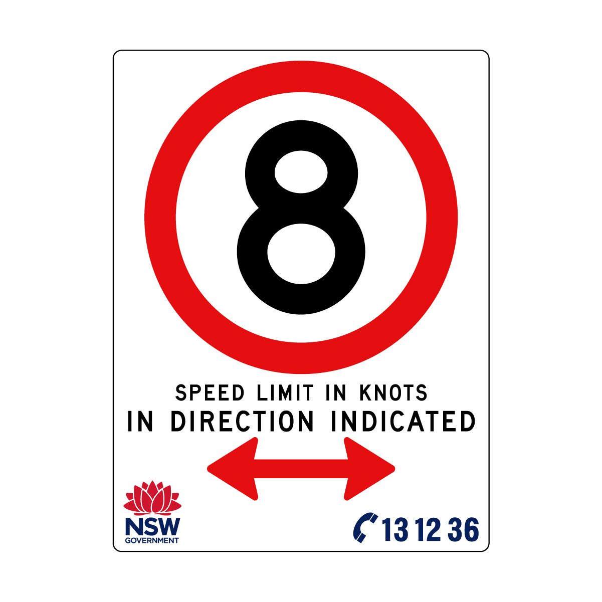 Speed Limit in Knots 1800mm x 2400mm