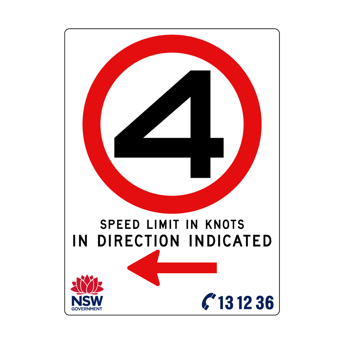 Speed Limit in Knots 1800mm x 2400mm