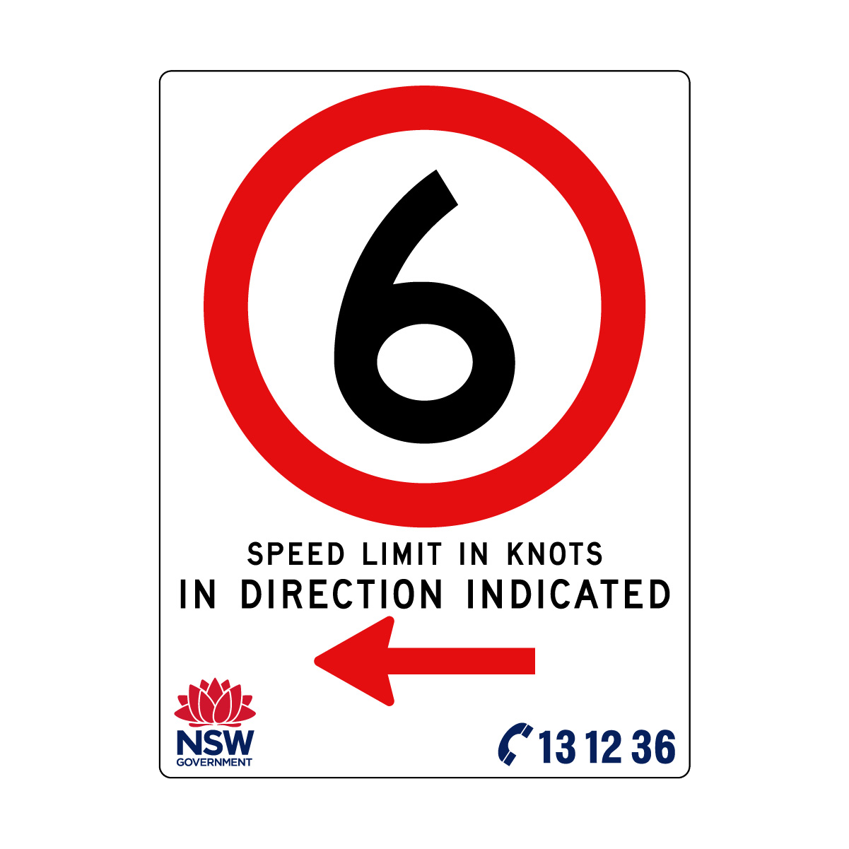 Speed Limit in Knots 1800mm x 2400mm